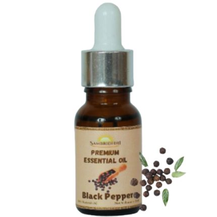 Black pepper essential oil for aromatherapy and massage