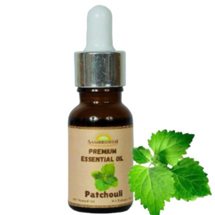 Pure patchouli essential oil for aromatherapy and massage