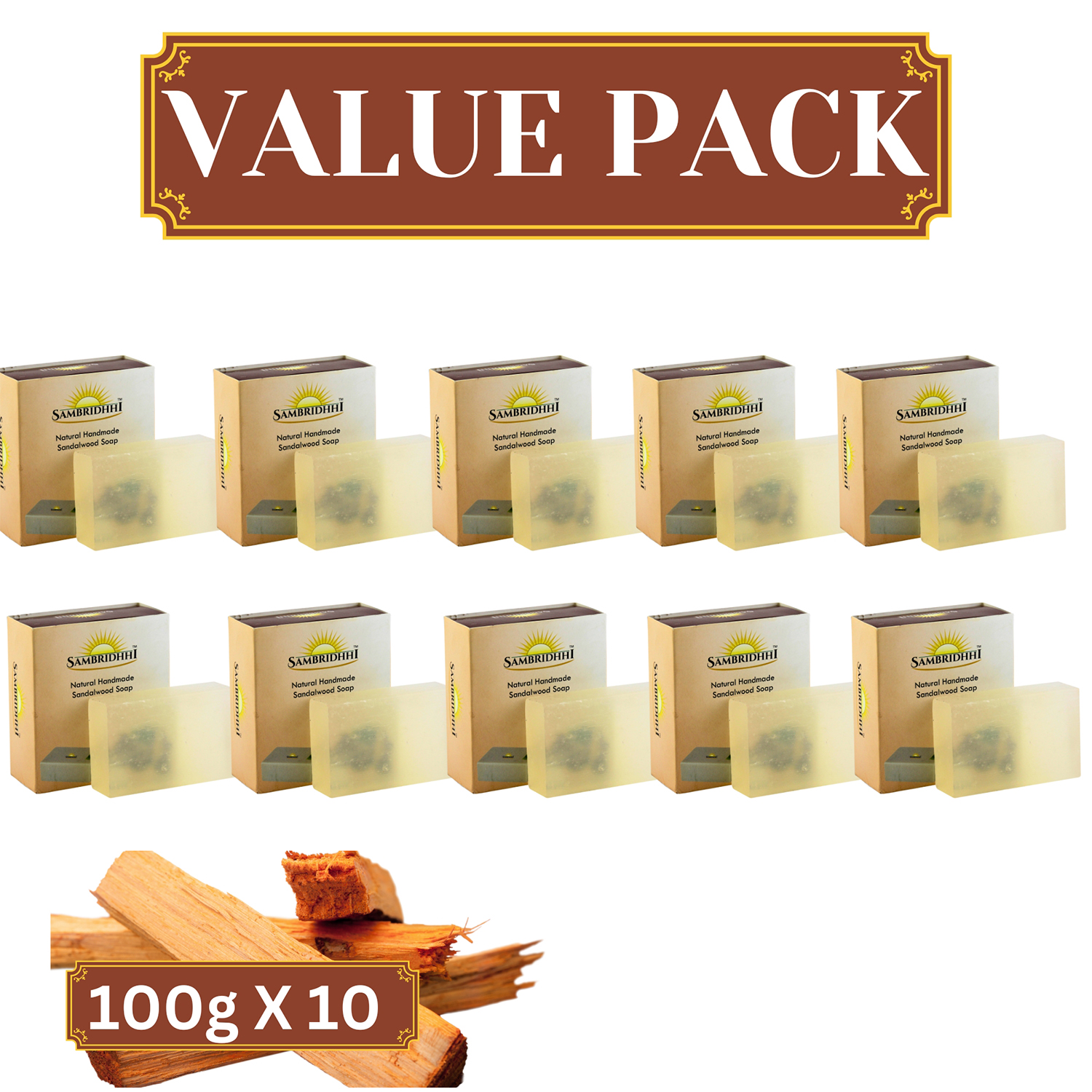 Sandalwood soap pack of 10 Sandalwood soap pack of 10