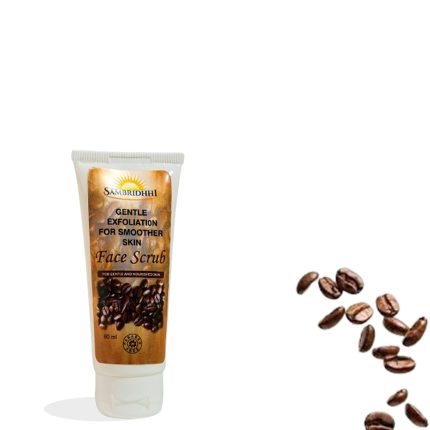 Gentle coffee face scrub for exfoliation and glowing skin